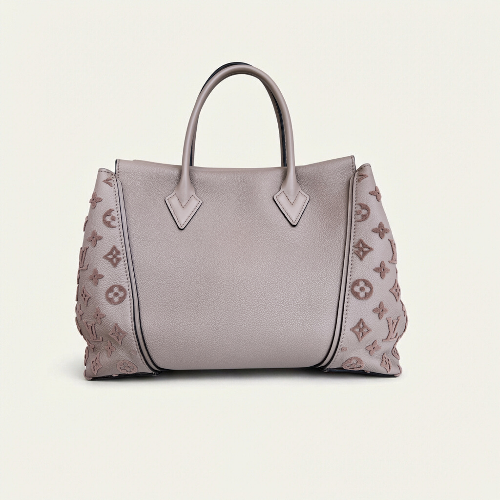 Louis Vuitton W Tote Veau Cachemire Calfskin  suede brown bag