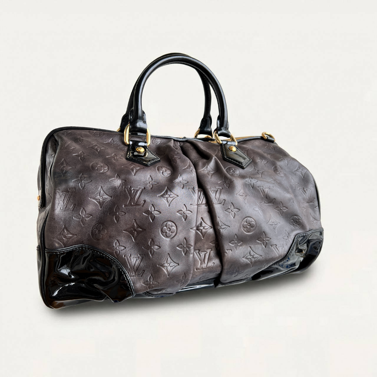 Louis Vuitton Boston Stephen Sprouse Monogram Patent Leather Bag