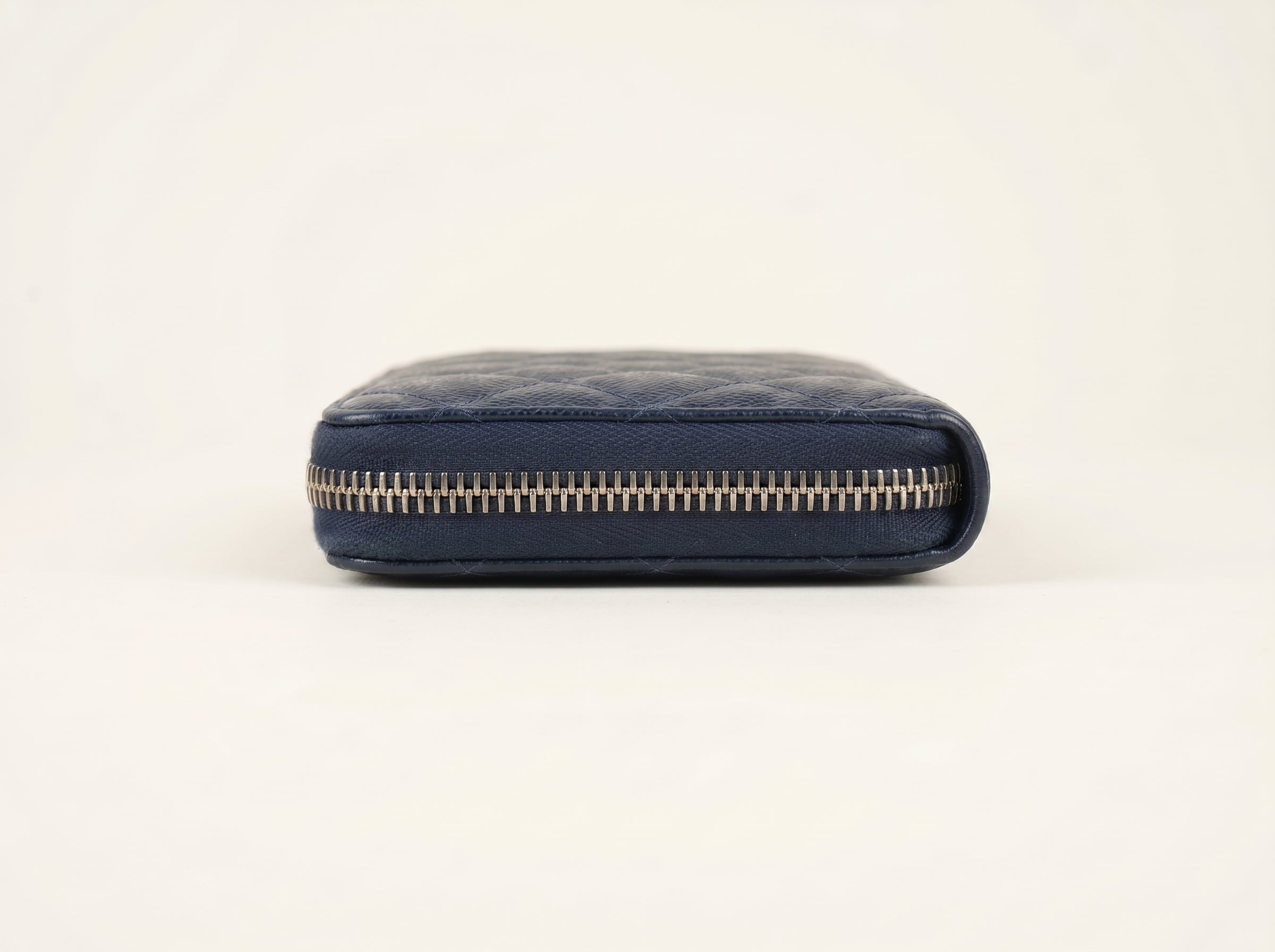 Authentic Chanel wallet blue caviar Classic long Zippy Clutch