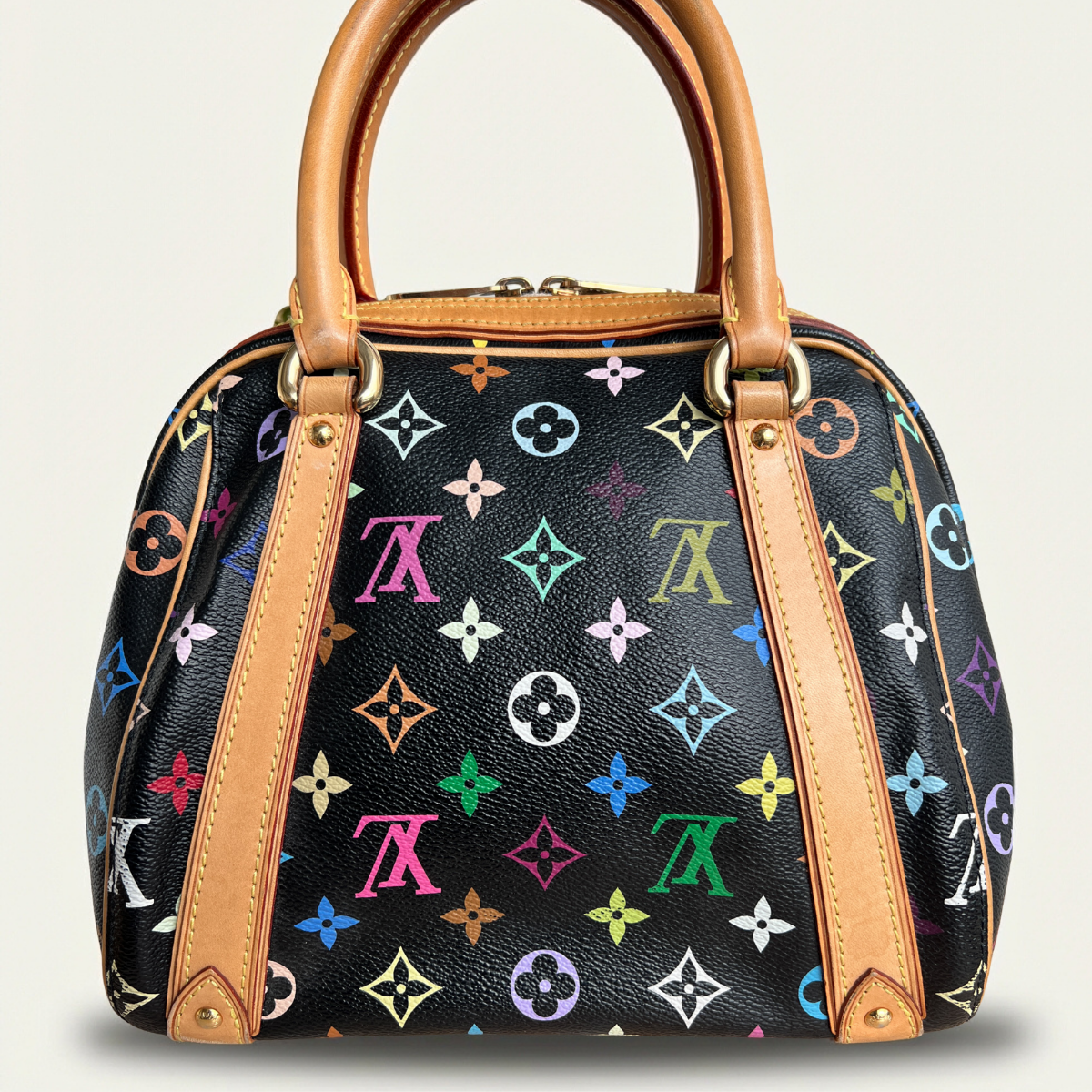 Louis Vuitton Priscilla Multicolor Black Monogram Tote Bag