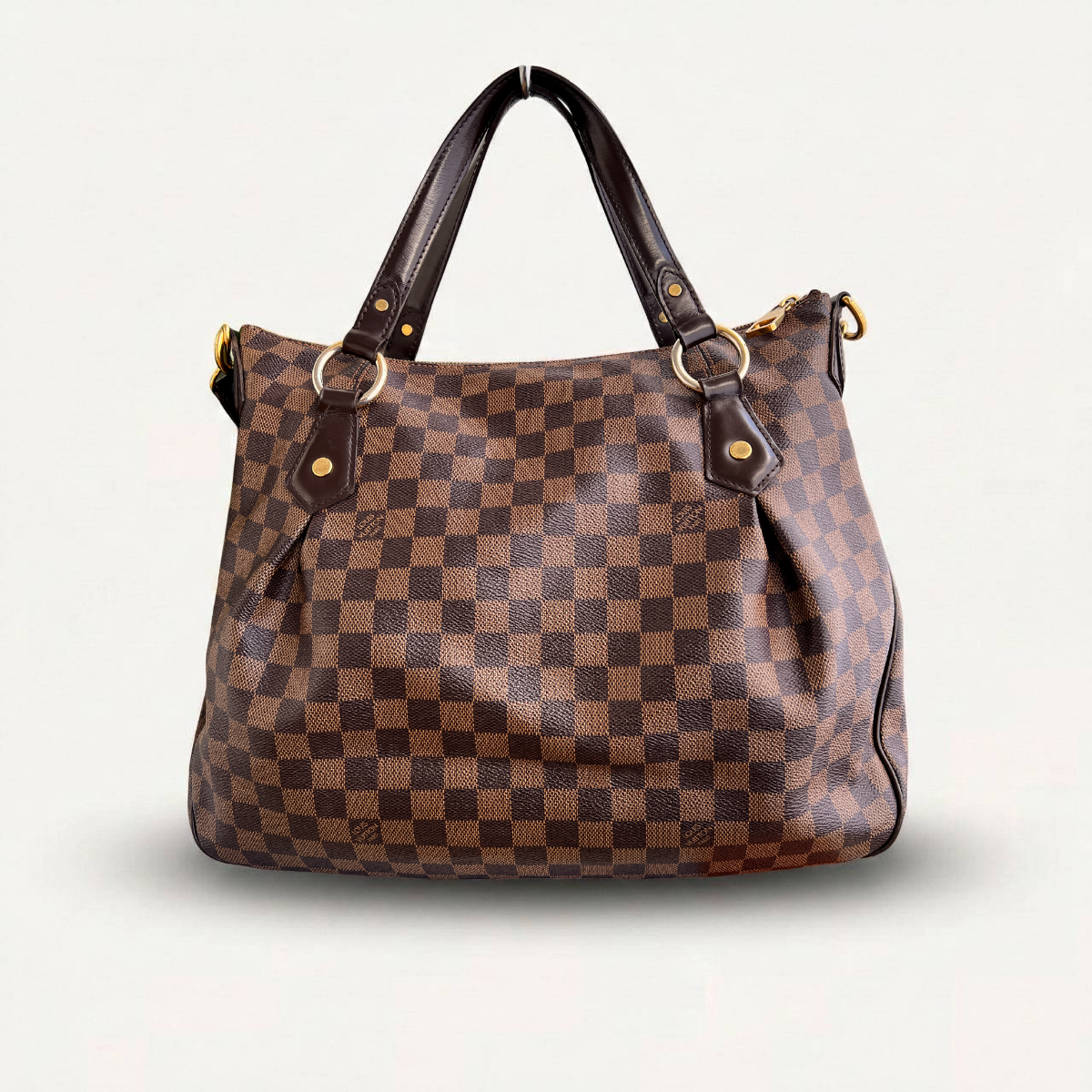 Louis Vuitton Evora MM Damier Ebene Shoulder Tote Bag