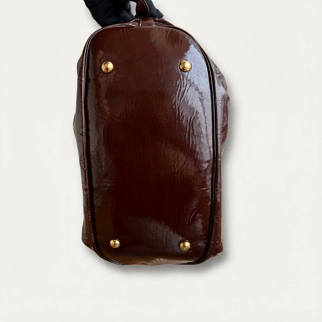 Louis Vuitton Mahina L Patent Surya Shoulder Brown Bag