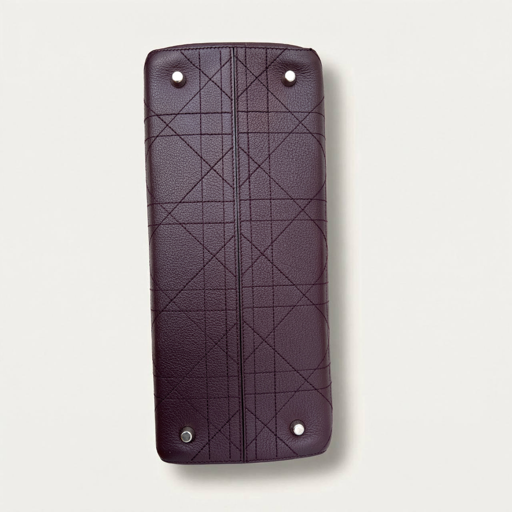 Christian Dior Burgundy Ultradior Quilted Tote Bag