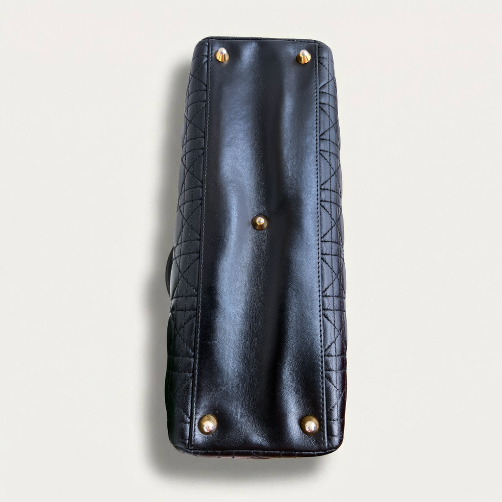 Christian  Dior Lady Dior Black Leather Cannage MA-1001