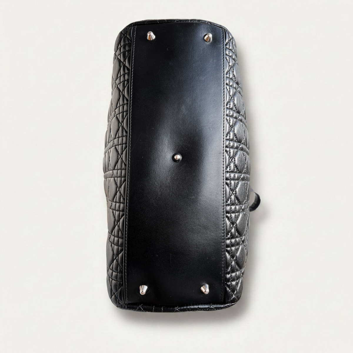 Christian Dior tote Cannage Black Quilted Leather Shopper Bag