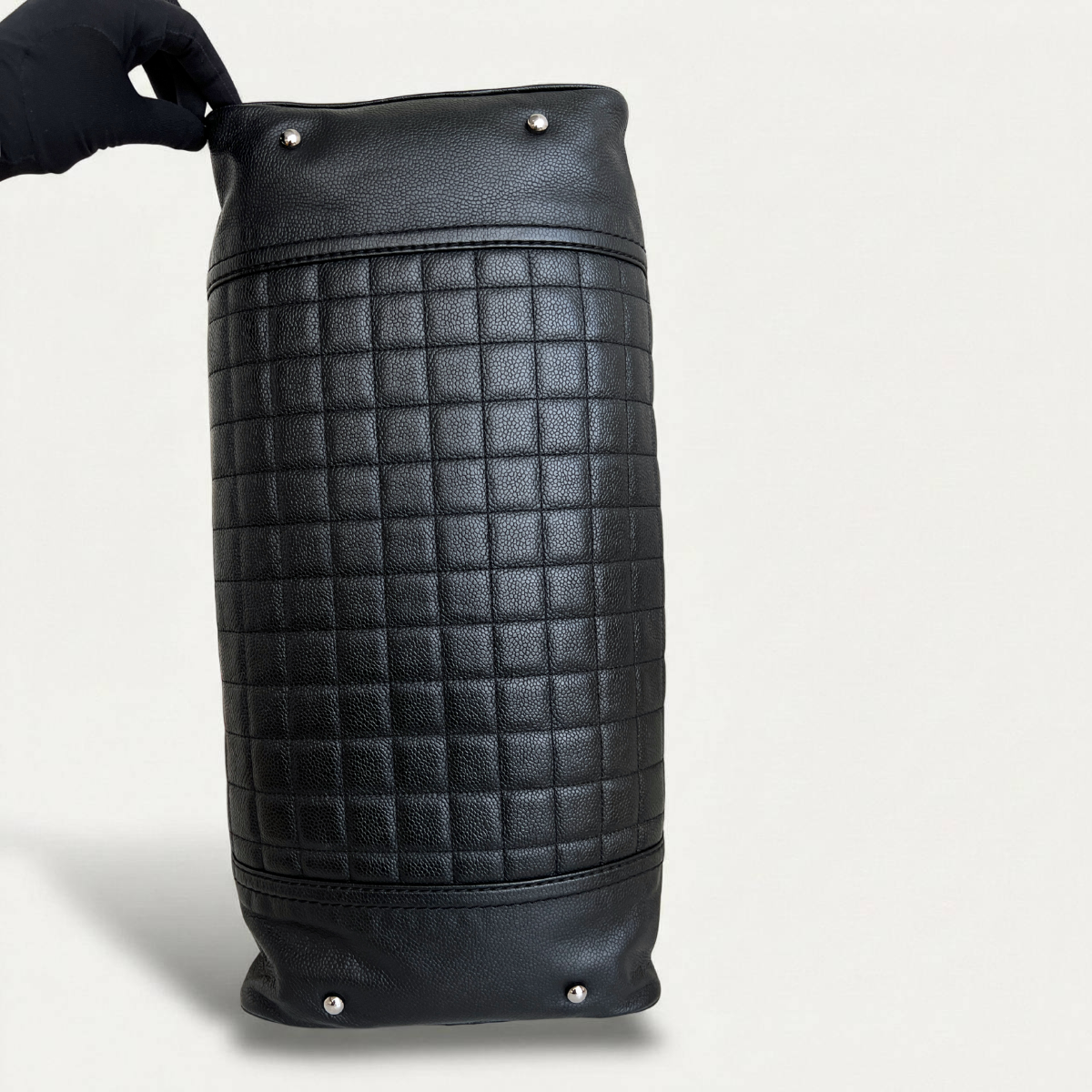 Chanel Caviar Black Dome Leather Square Bag