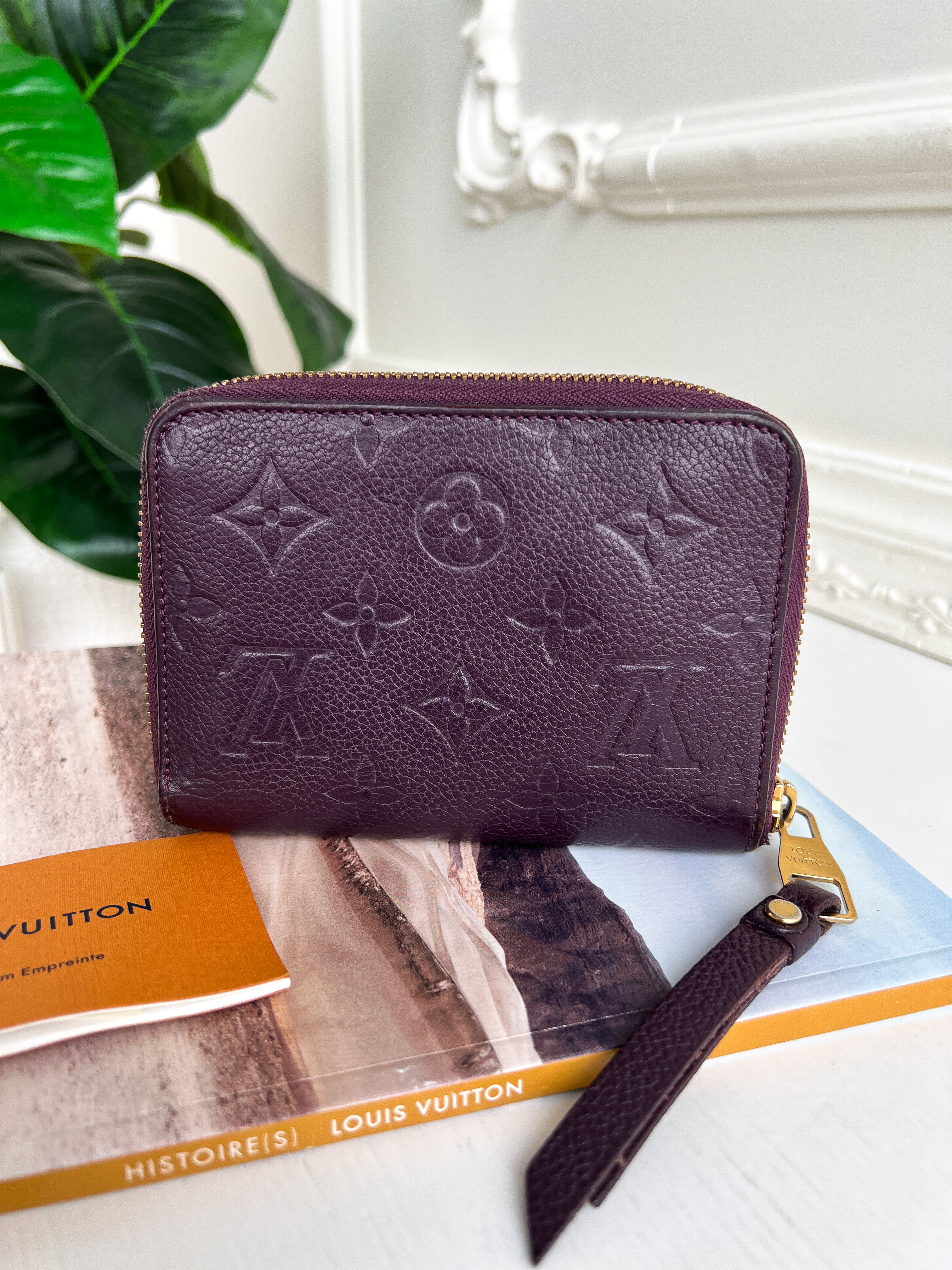 Authentic Louis Vuitton empreinte monogram purple violet  wallet