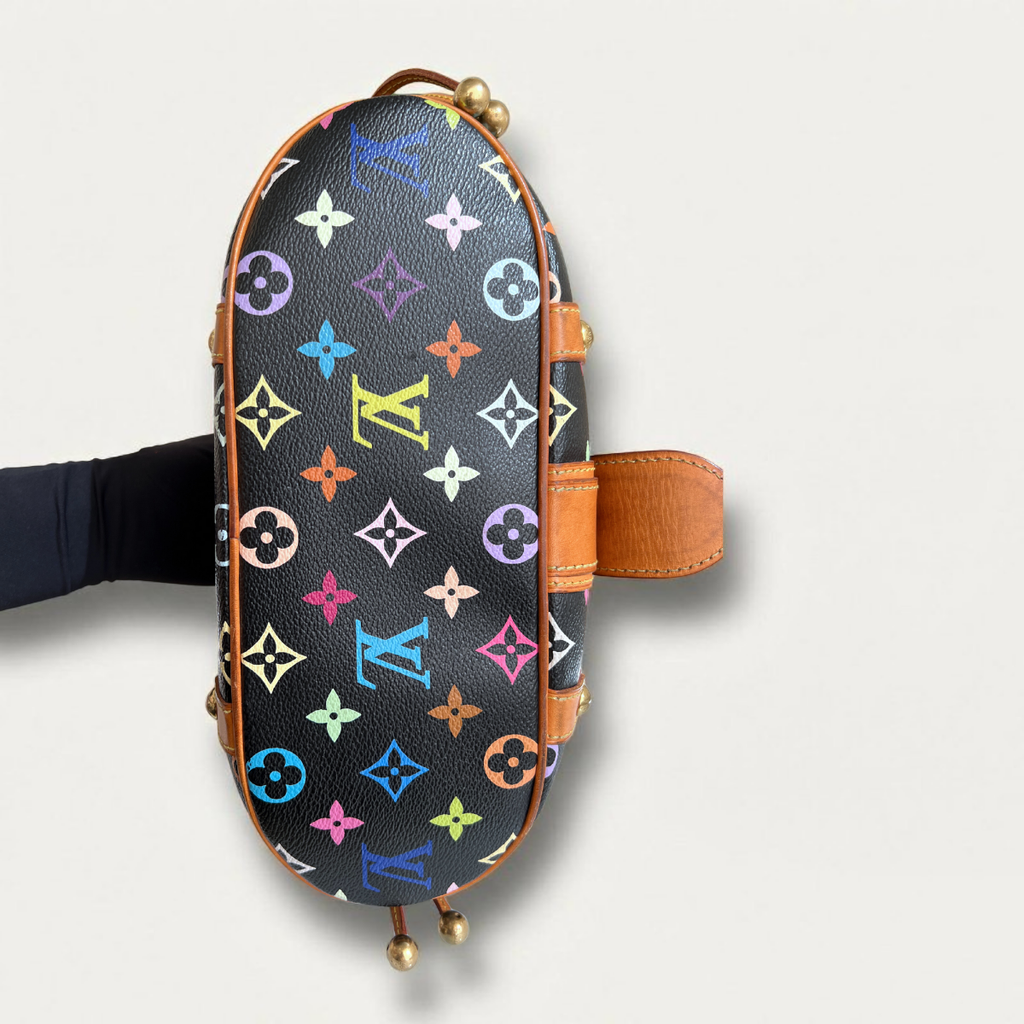 Louis Vuitton Theda PM Monogram Multicolor Black Satchel Bag