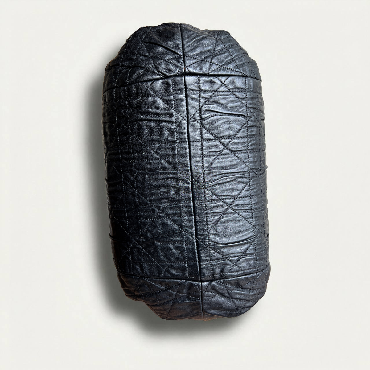 Christian Dior Gaufre Lambskin Canage Delidior Delices Black Bag