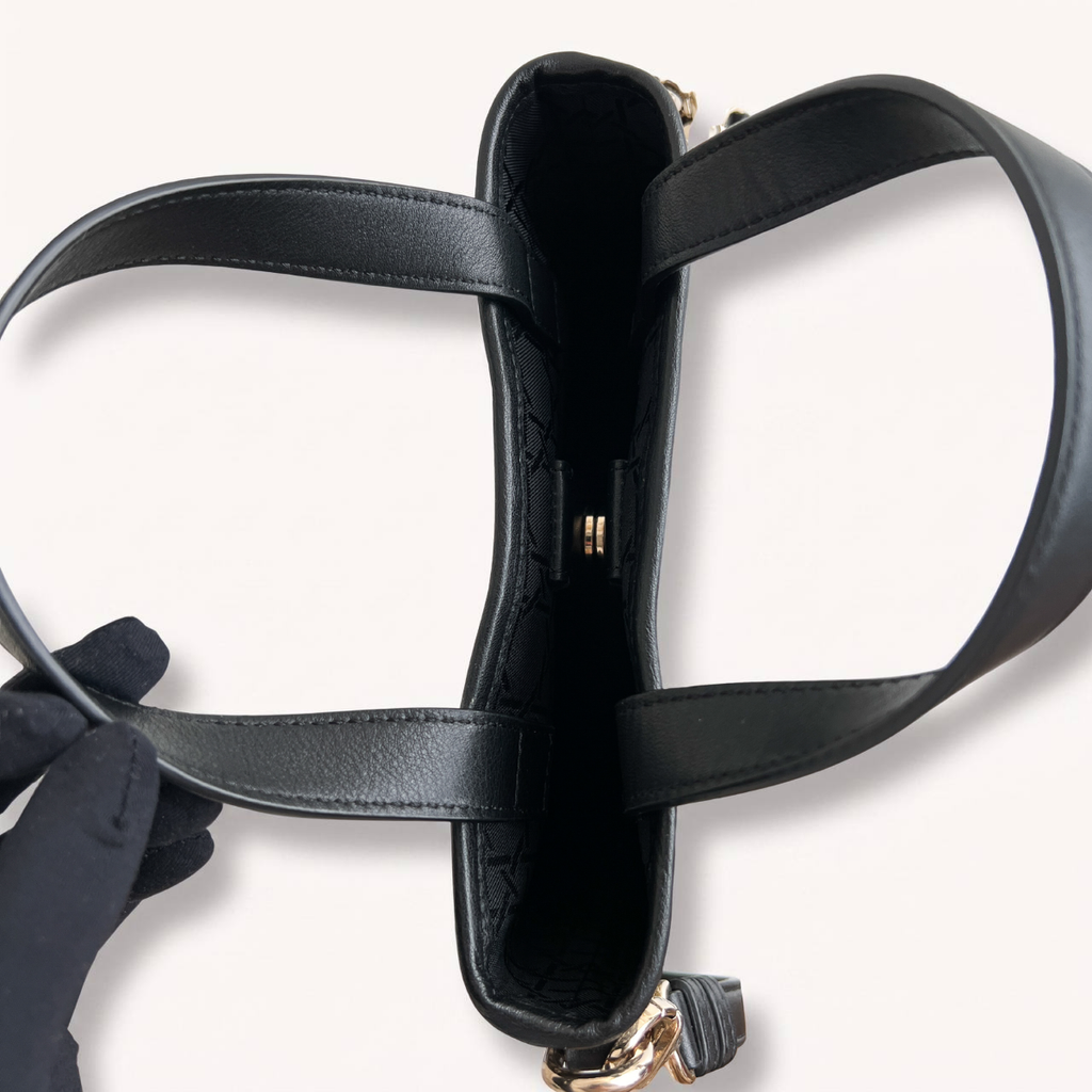 Authentic Christian Dior Unicorn Night Top Handle 2-way Bucket textile crossbody handbag