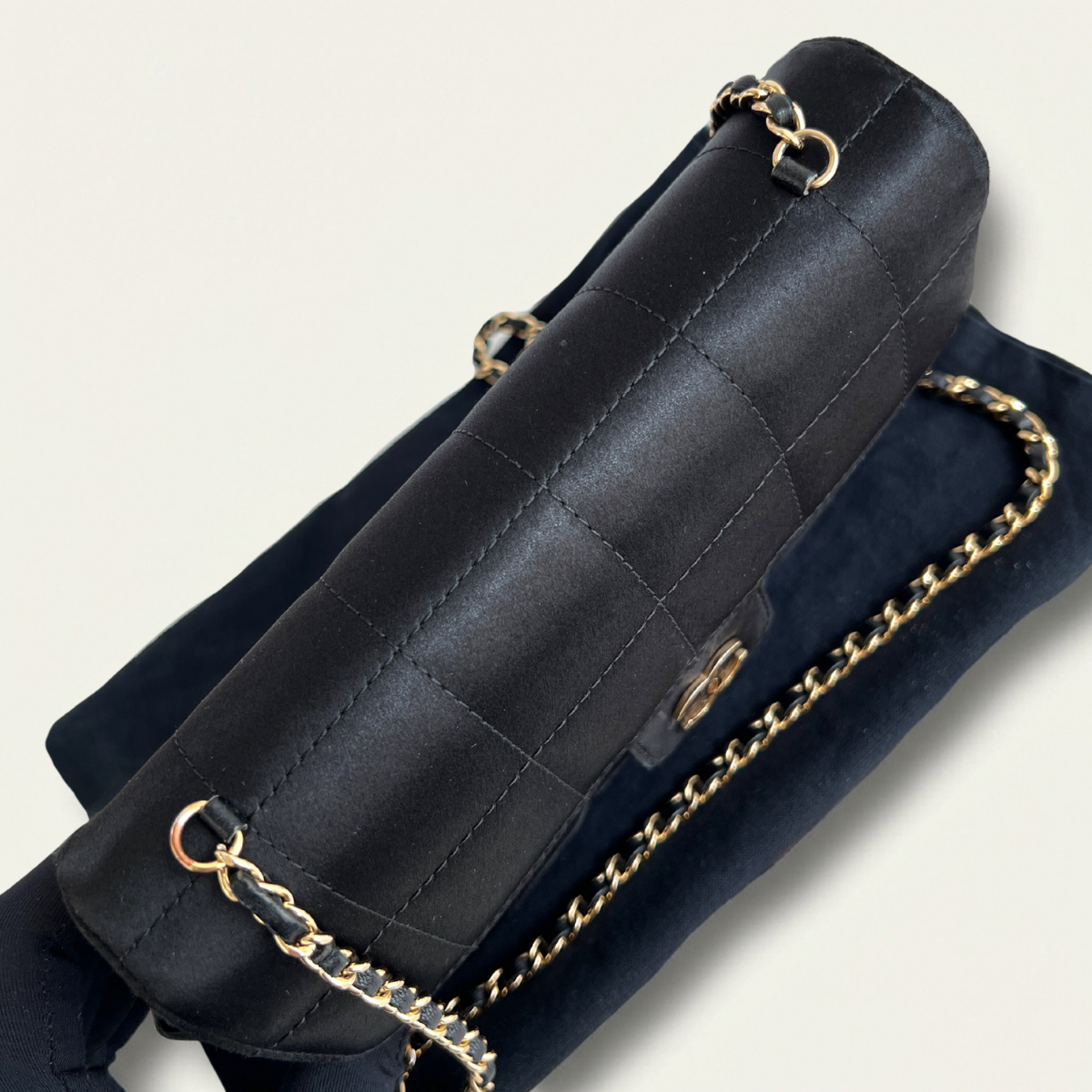 Chanel Timeless Silk Classic Crossbody Black Classique Clutch