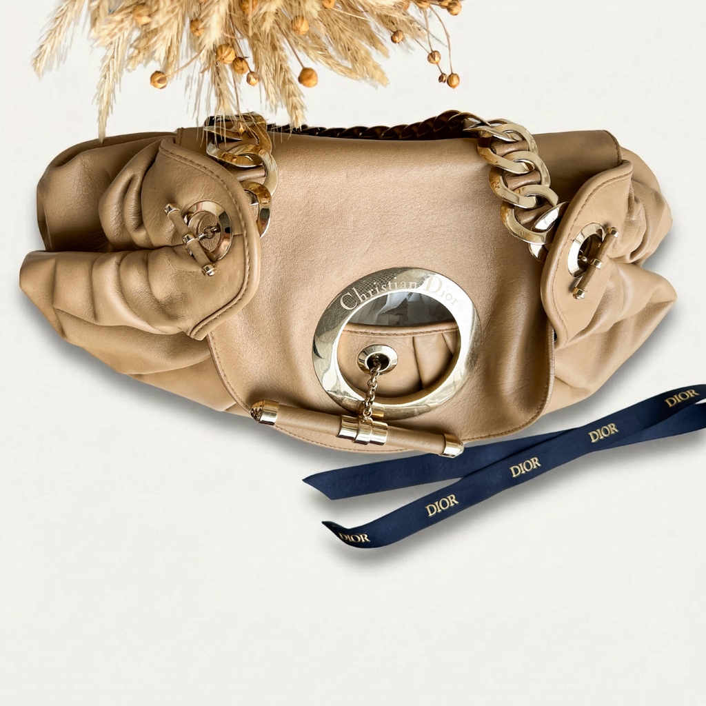 Dior  Christian dior Dior Jazz Club Hobo Beige Leather bag