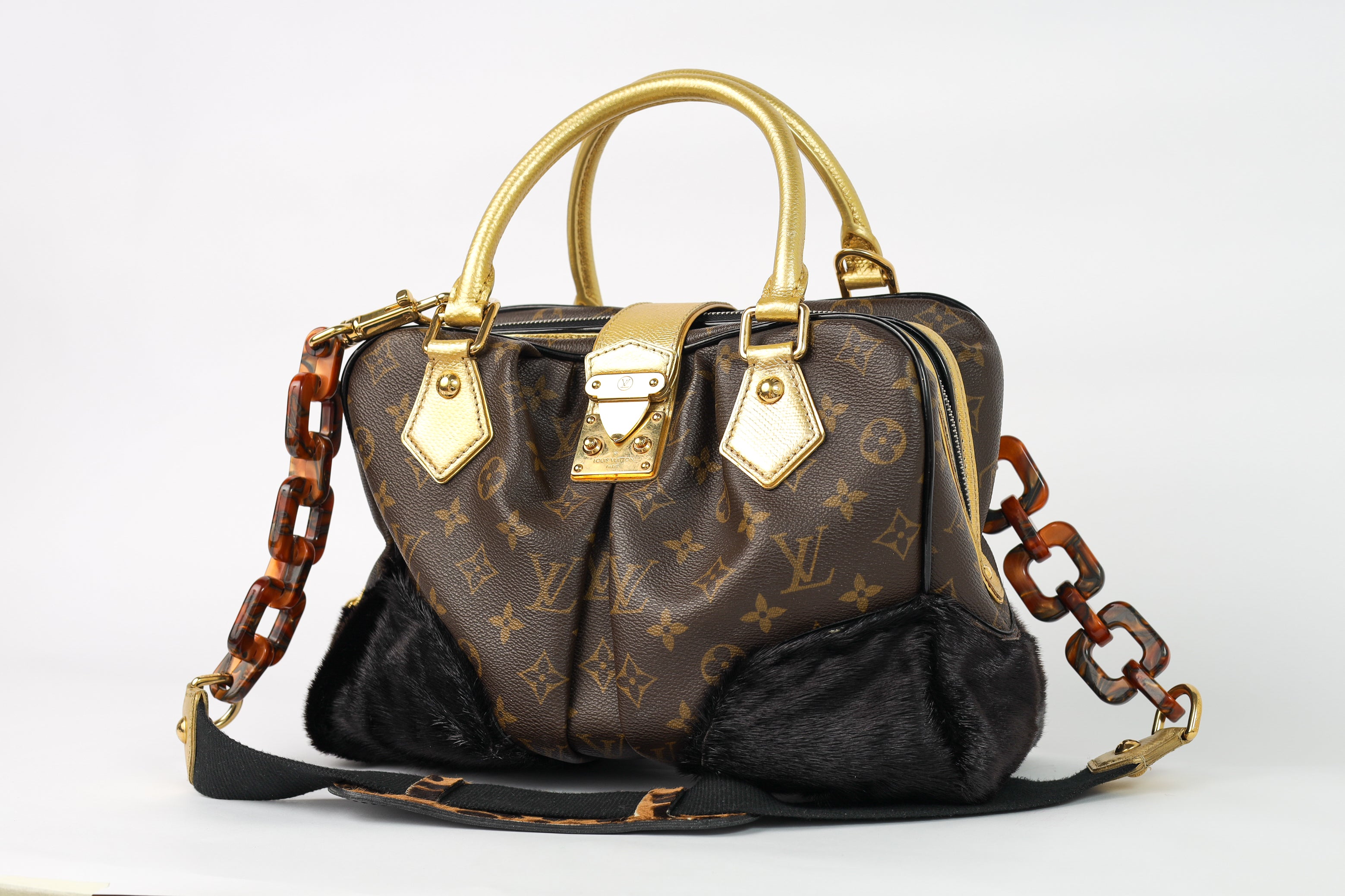 Authentic  LV Limited Monogram Leopard Adele Stephen Crossbody