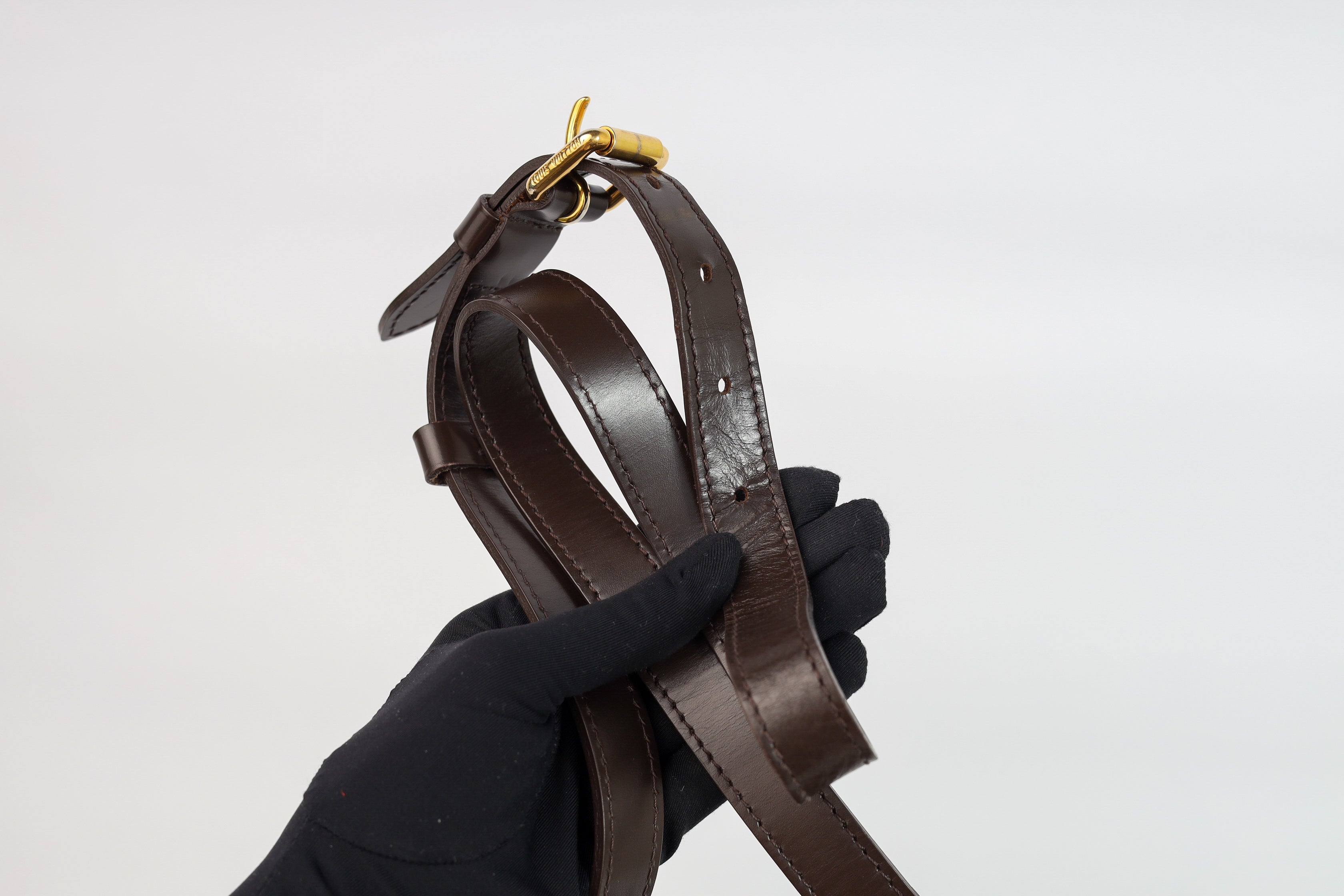 Authentic LV Bergamo GM Damier Ebene Satchel Crossbody bag