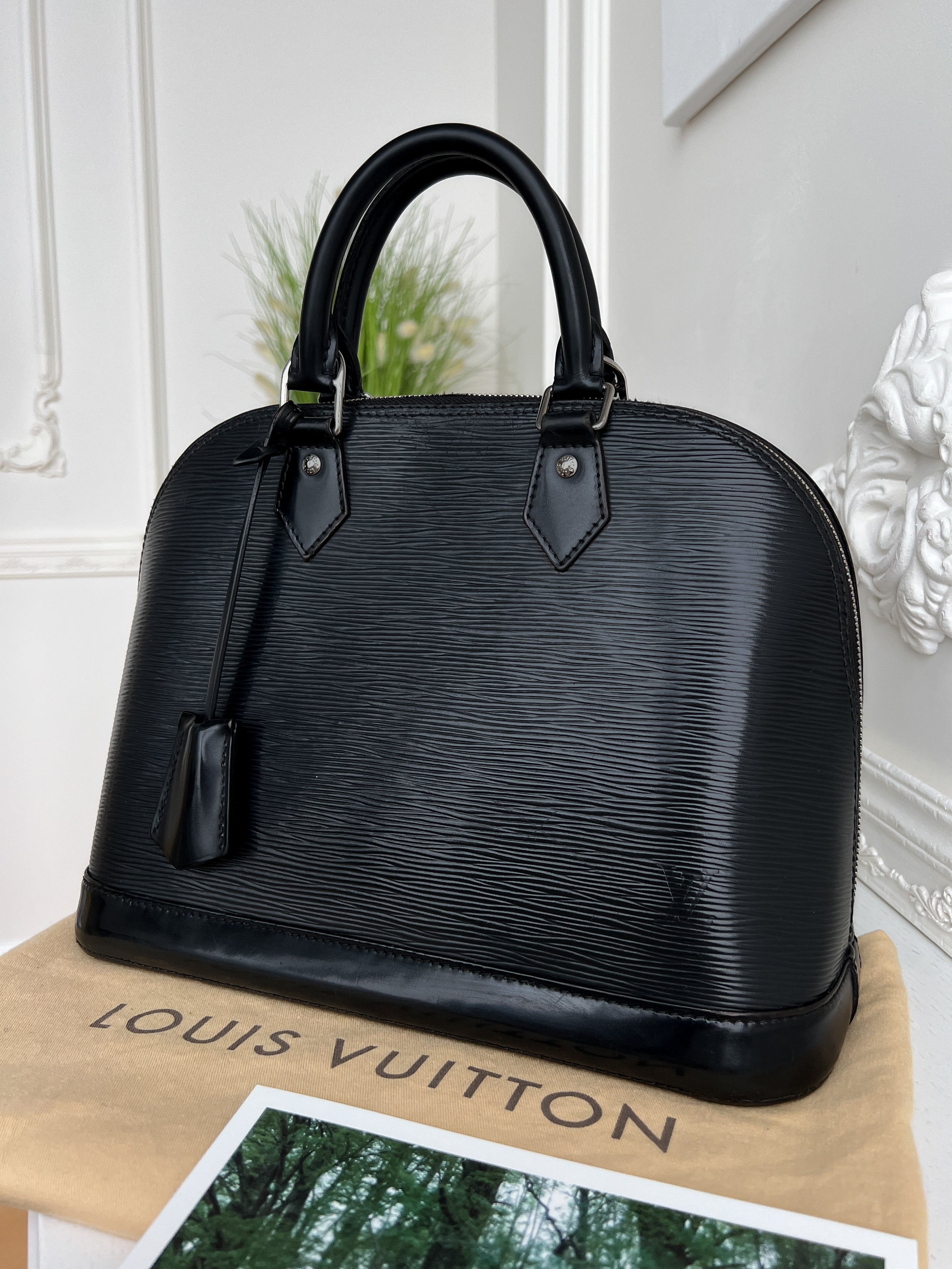 Authentic LV Alma pm epi black handbag