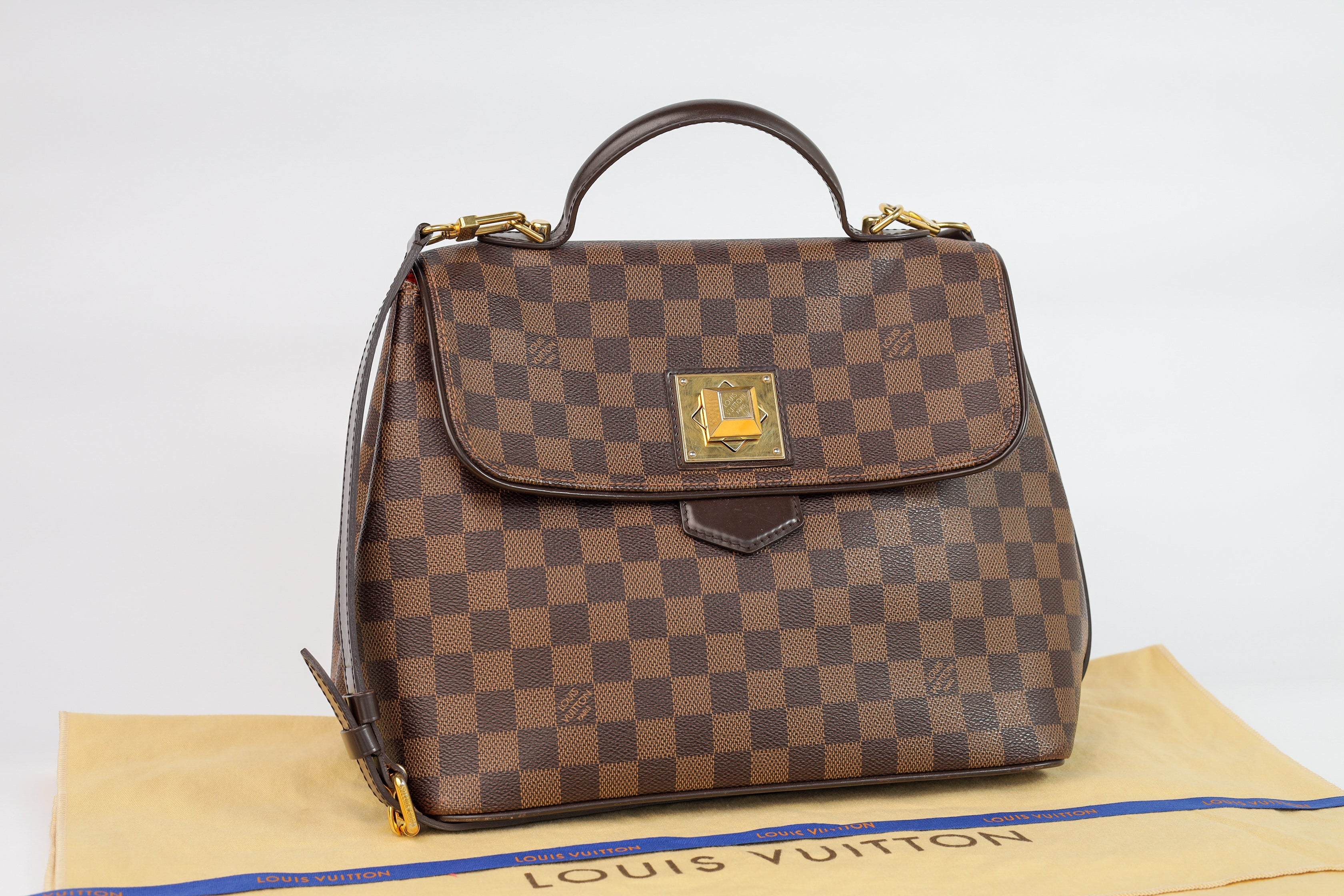 Authentic LV Bergamo GM Damier Ebene Satchel Crossbody bag