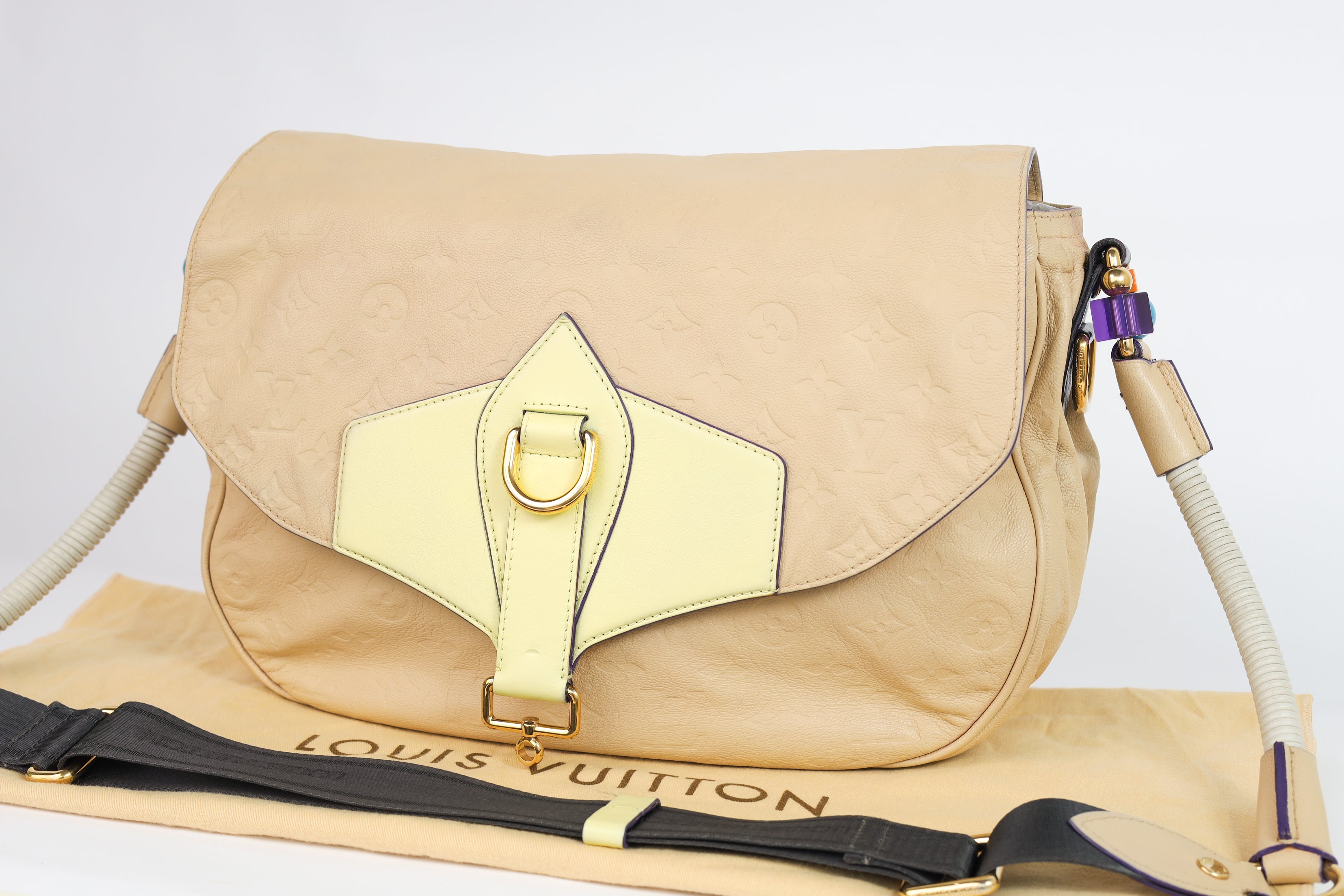 Authentic LV Underground Monogram Limited Empreinte Creme Messenger crossbody