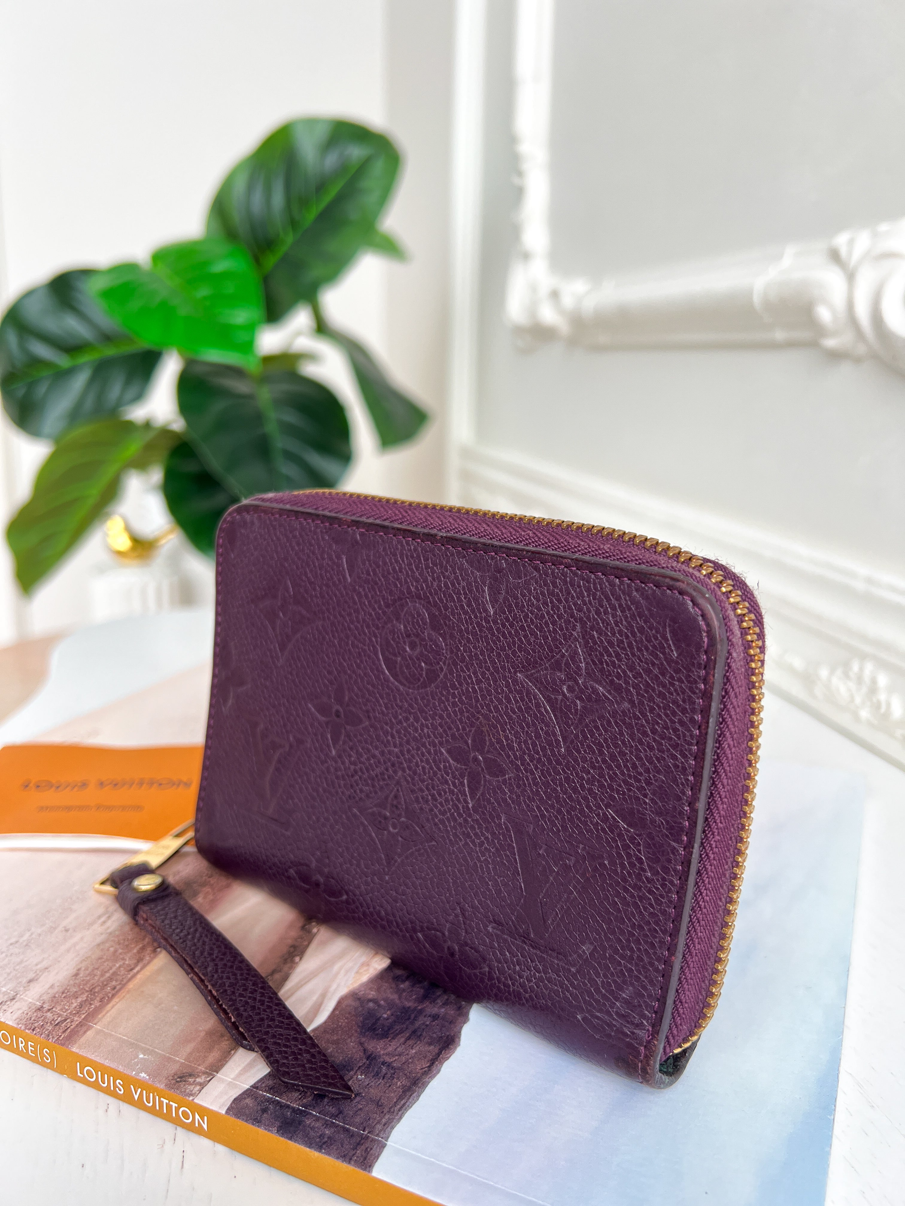 Authentic Louis Vuitton empreinte monogram purple violet  wallet