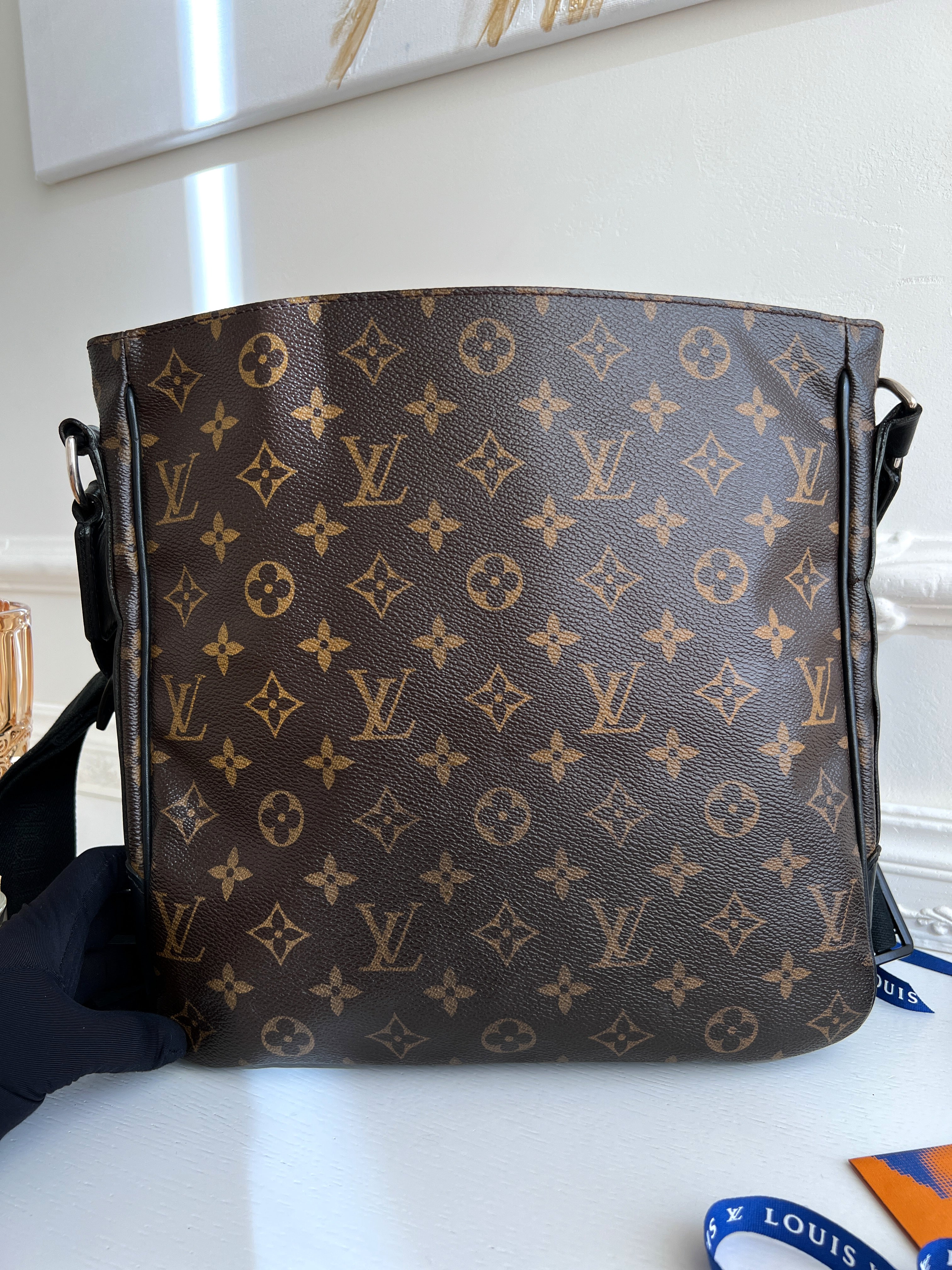 Louis Vuitton Macassar Bass MM Shoulder Crossbody Monogram Bag