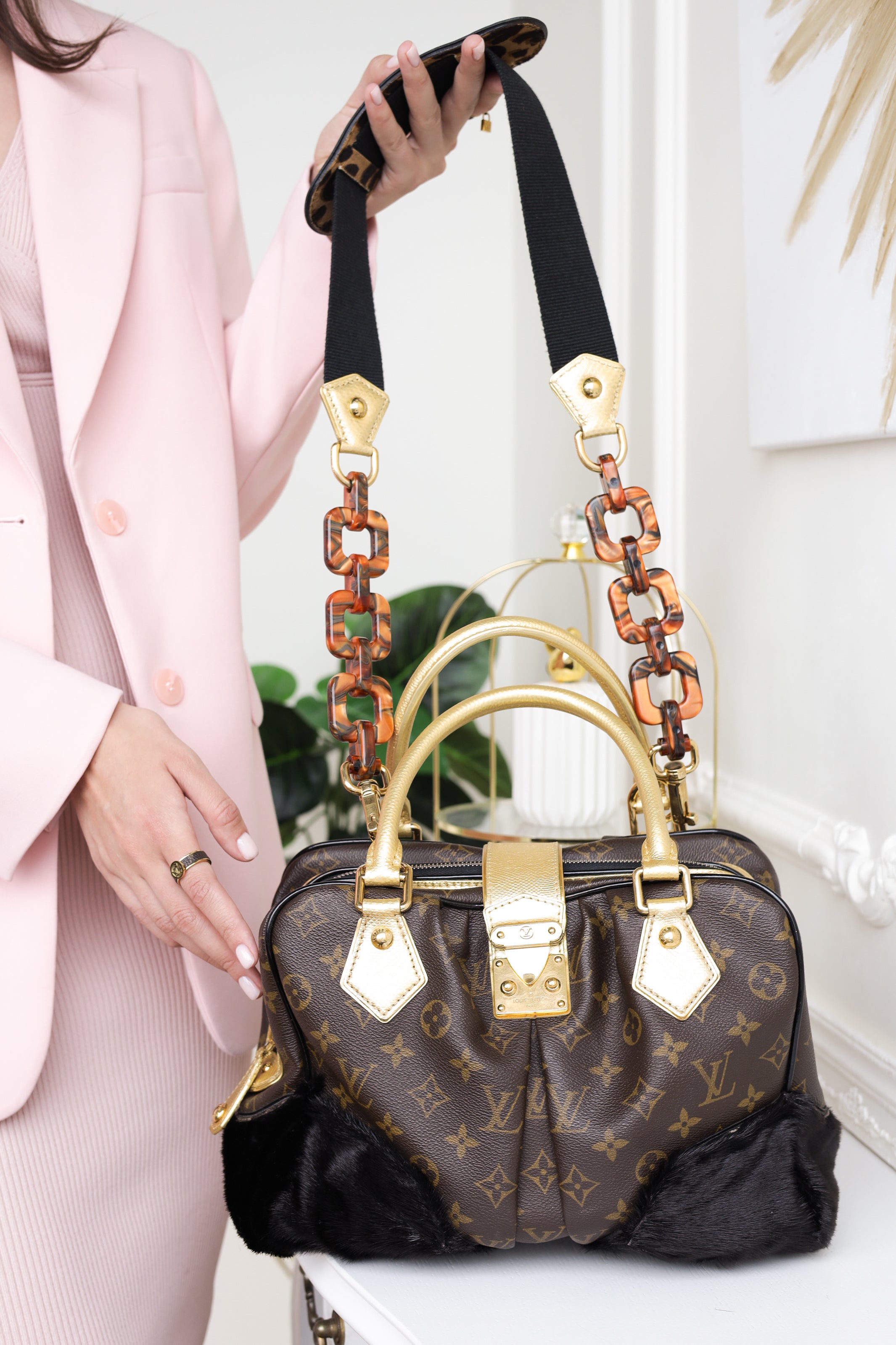 Authentic  LV Limited Monogram Leopard Adele Stephen Crossbody