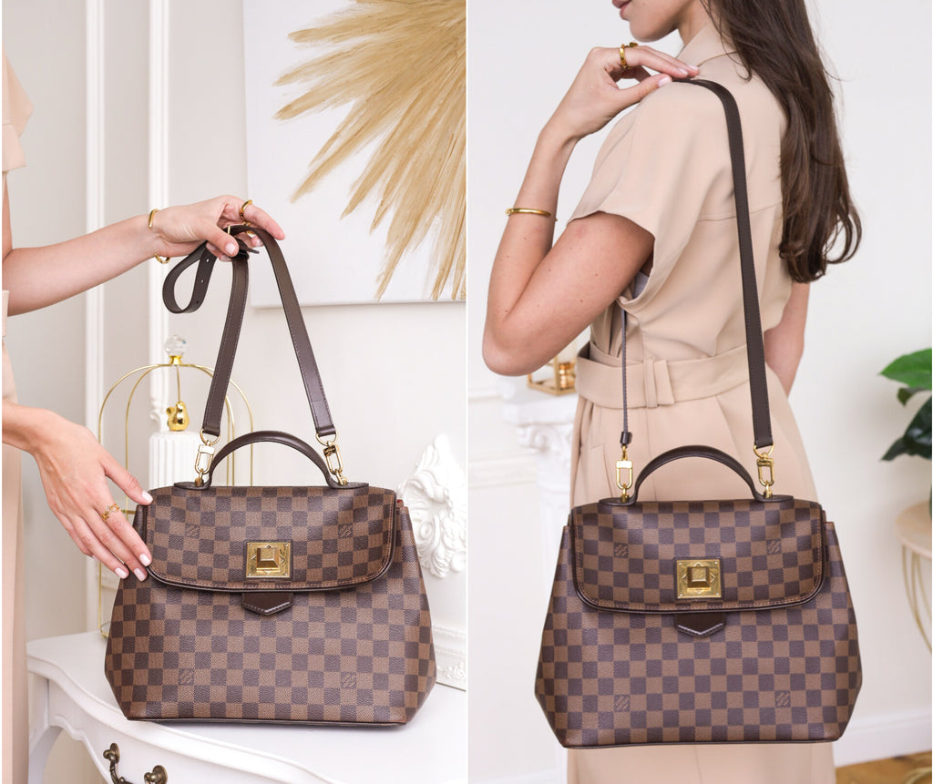 Authentic LV Bergamo GM Damier Ebene Satchel Crossbody bag