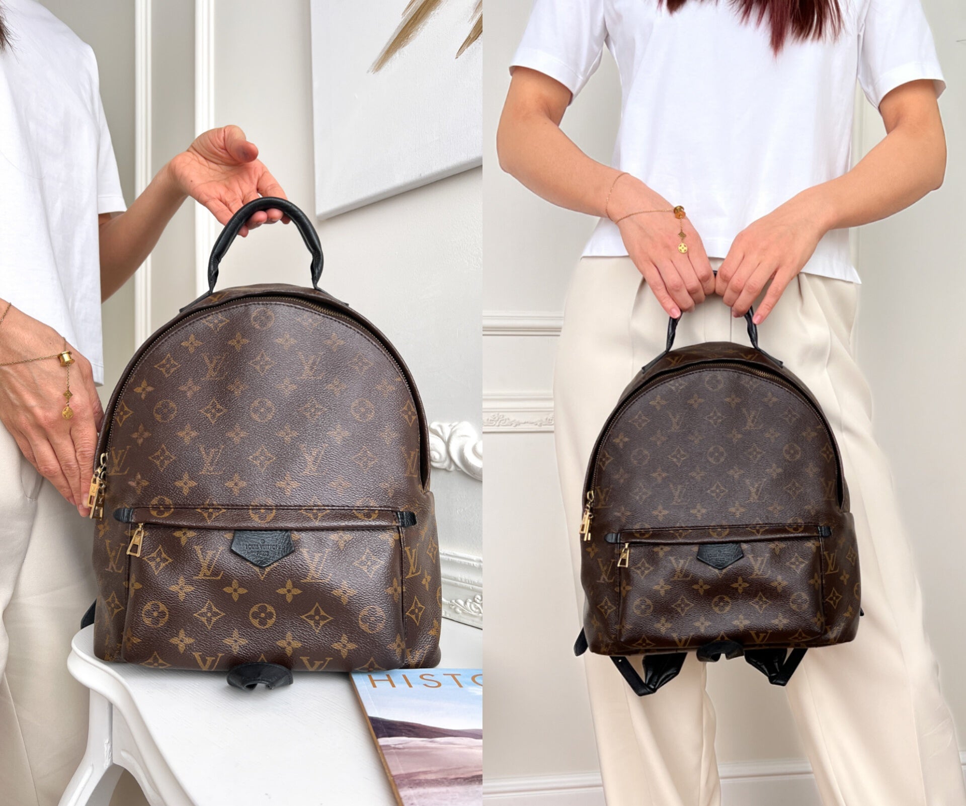Authentic LV backpack Palm Springs MM monogram – Baggarium