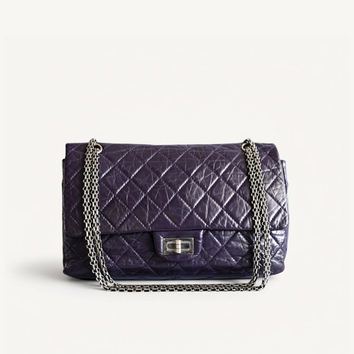 Chanel Reissue Jumbo Calfskin Dark Purple Handbag France