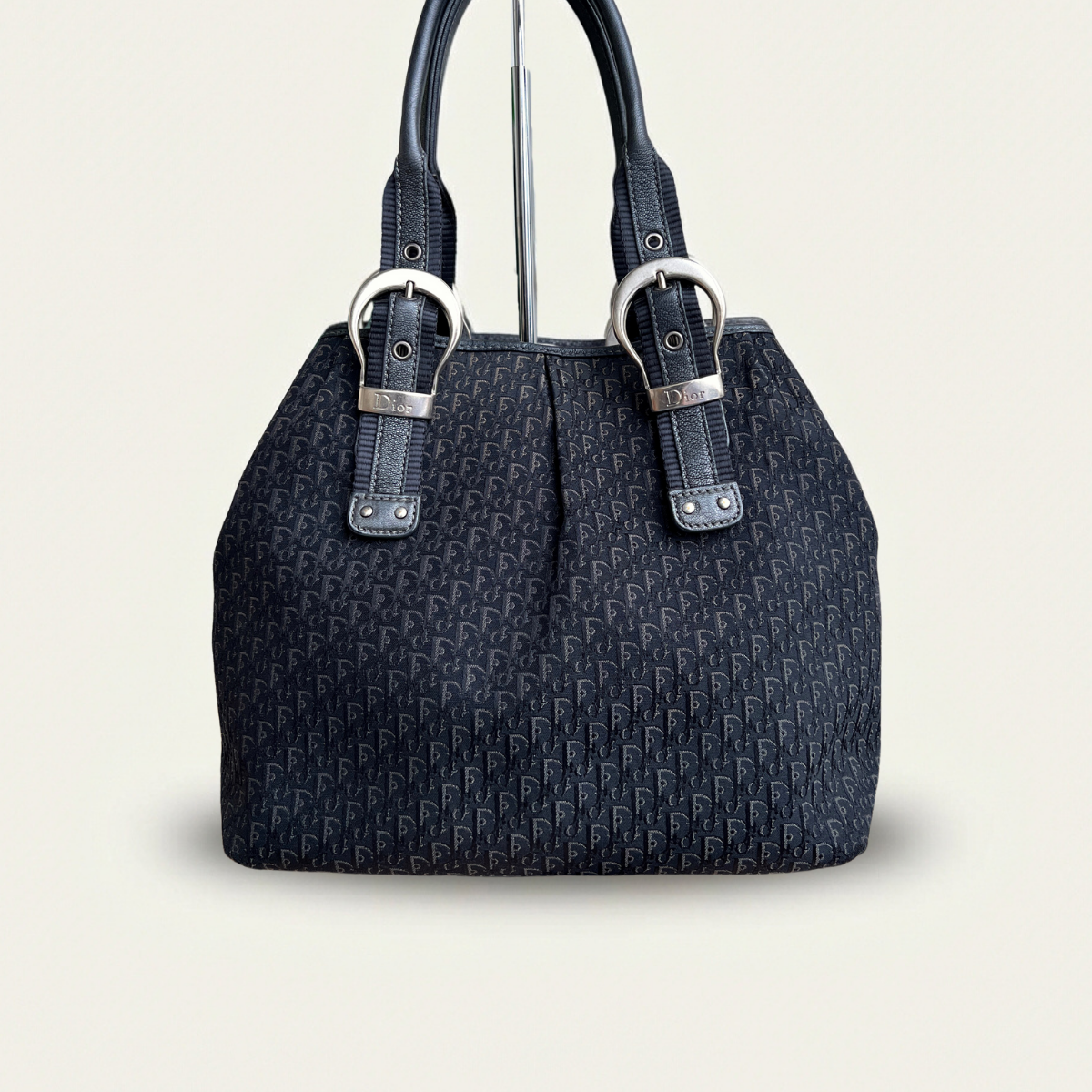 Christian Dior Diorissimo Trotter Preta Textile Tote Bag