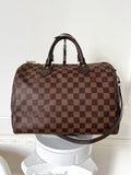 Louis Vuitton Speedy 30 damier ebene bandouliere crossbody satchel bag