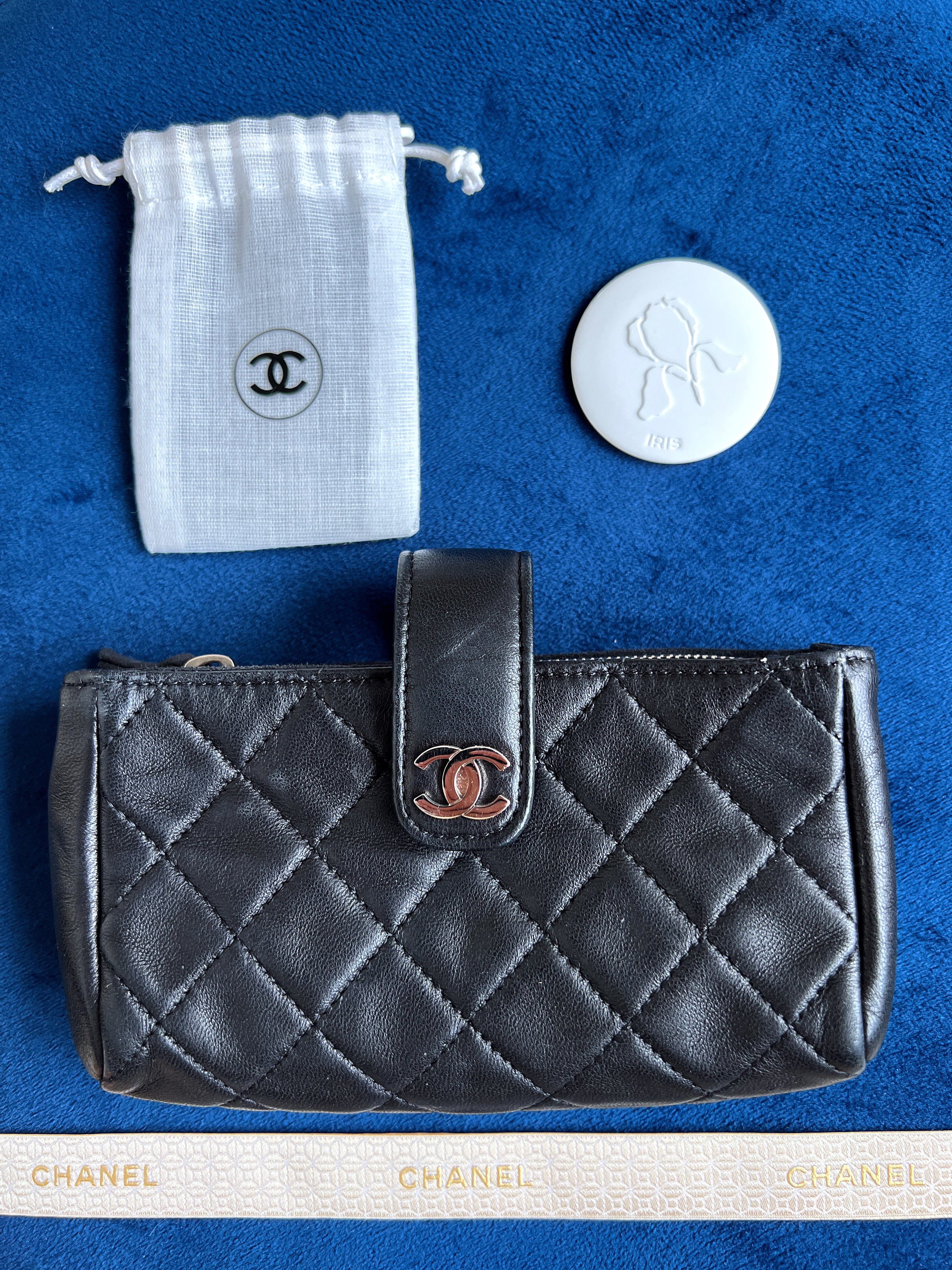 Chanel Wallet Card Black Leather